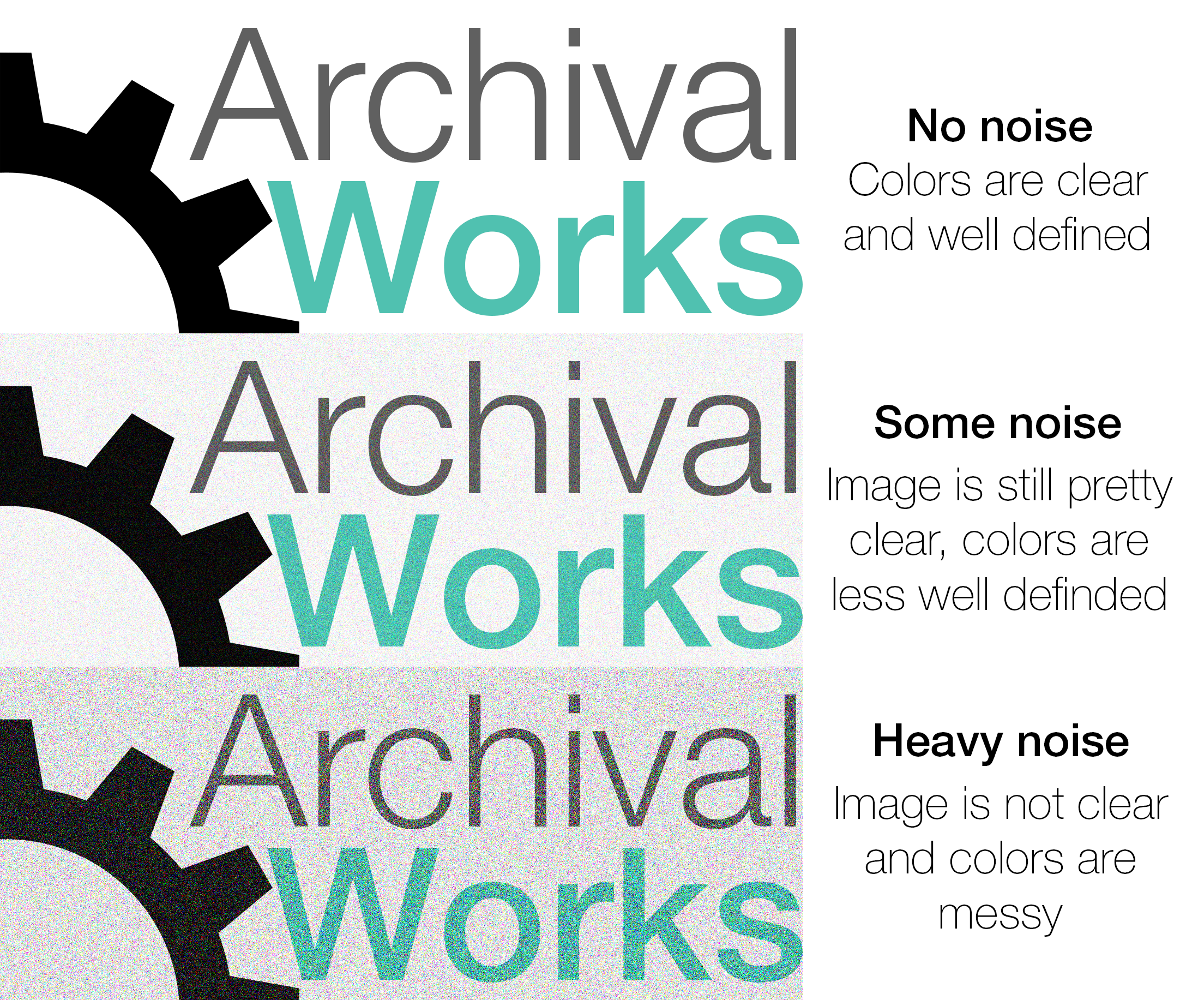 Example of analog tape noise in a video signal