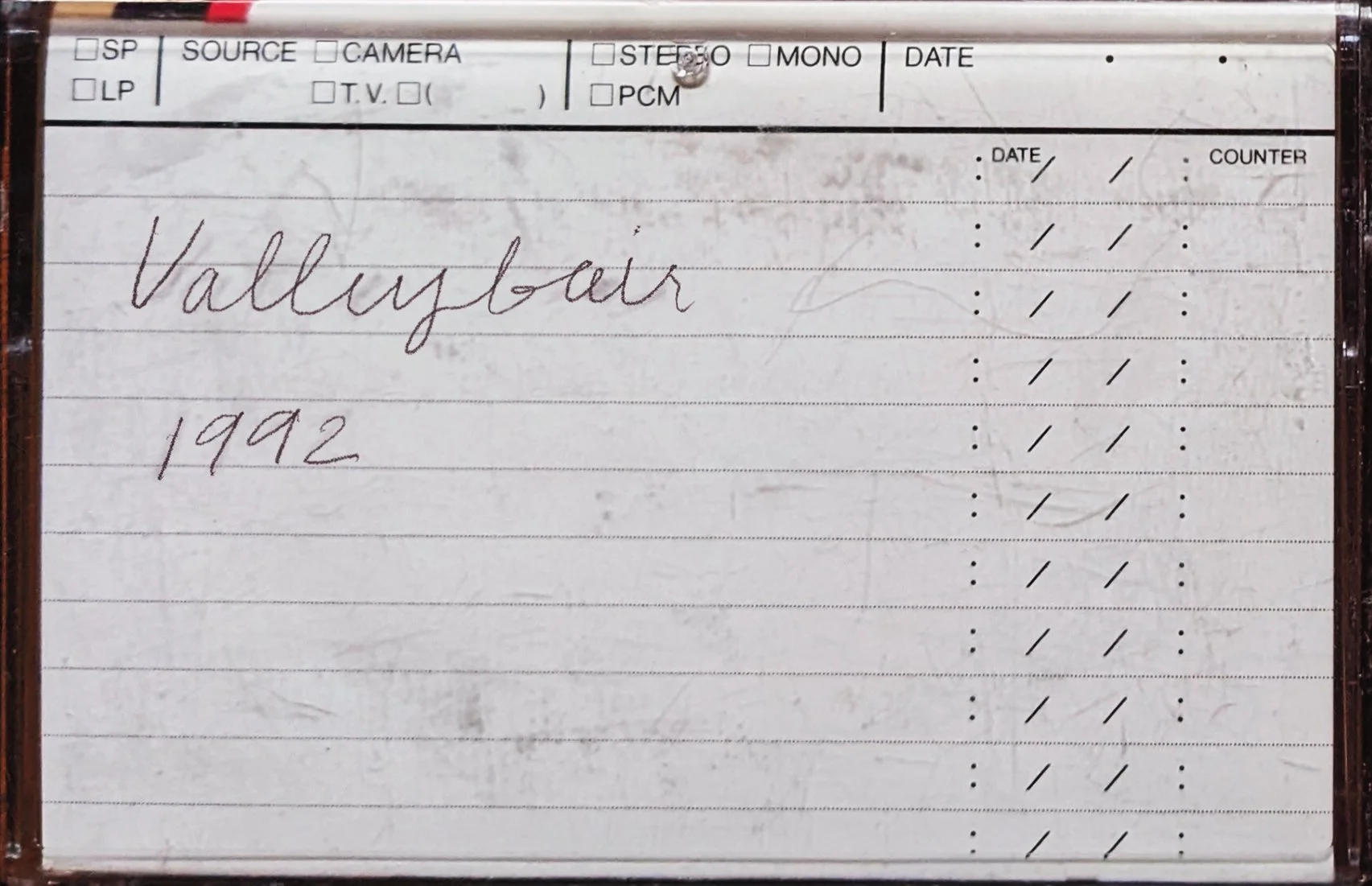 Video8 tape case labeled Valleyfair 1992