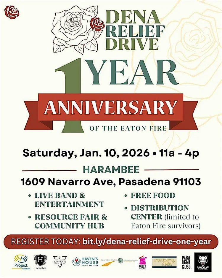 Dena Relief Drive: 1 Year Anniversary of the Eaton Fire