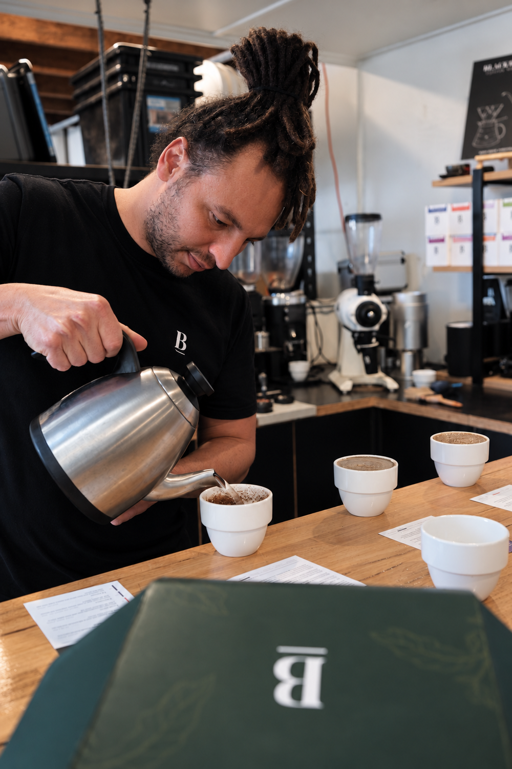 Danny preparing the tasting.