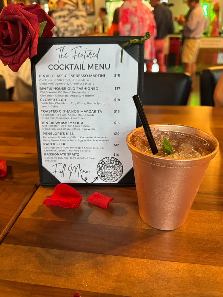 Mint Julep cocktails in copper cups made with Old Forester bourbon at Bin 110's Kentucky Derby Party