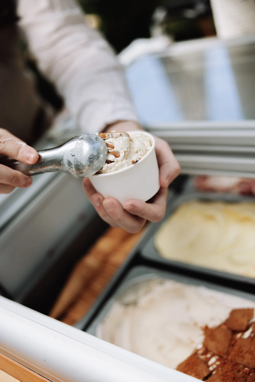A fresh scoop of gelato