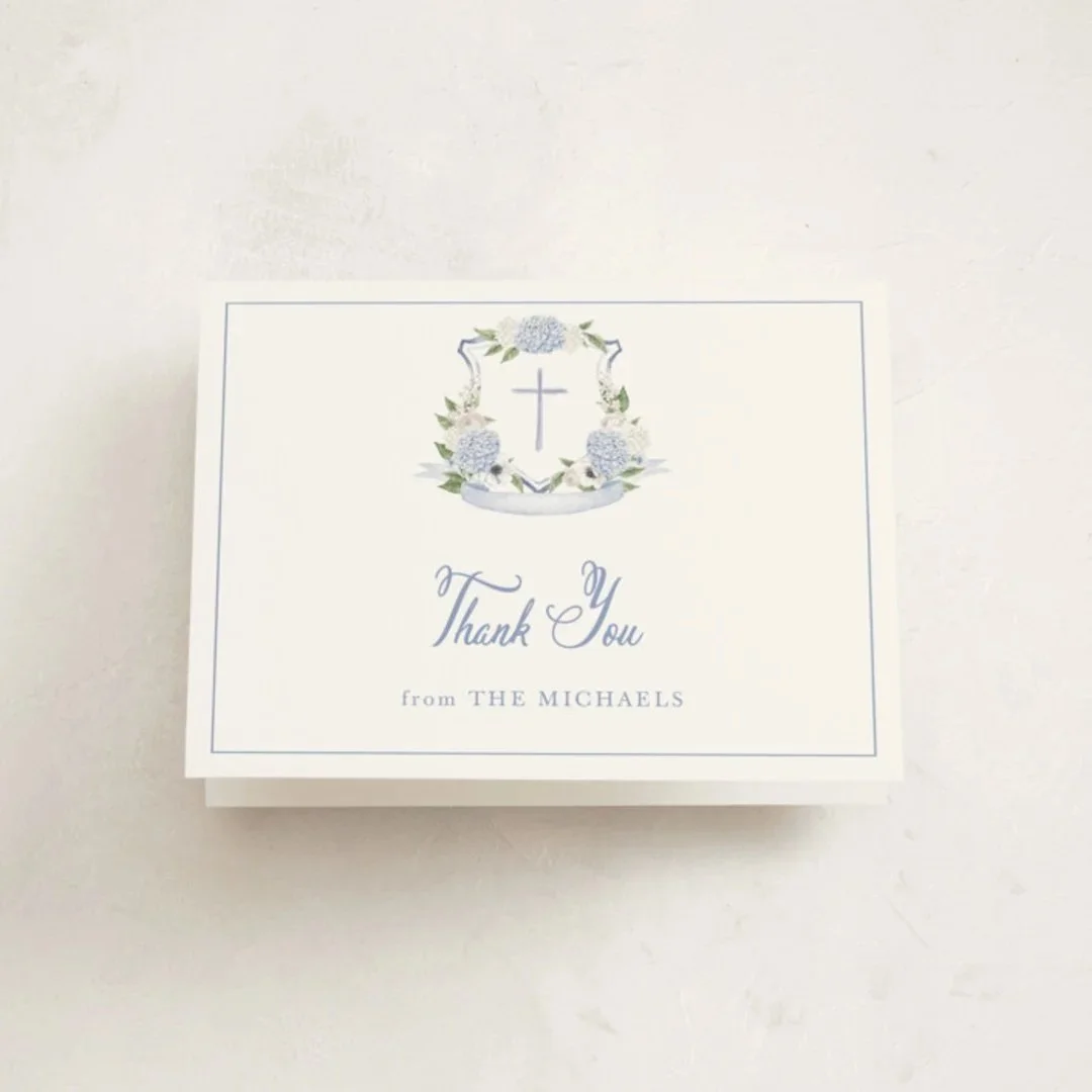 Sweethearts first holy communion thank-you cards by Design Lotus