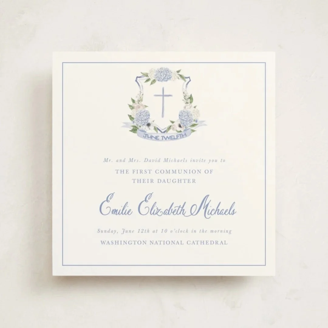Sweethearts first holy communion invitations by Design Lotus
