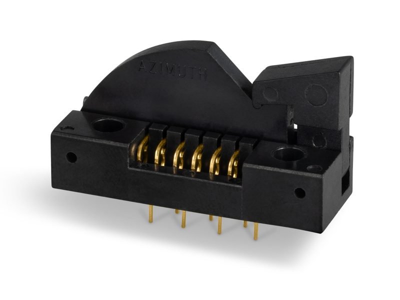 Azimuth Electronics flat package test socket with gold contacts
