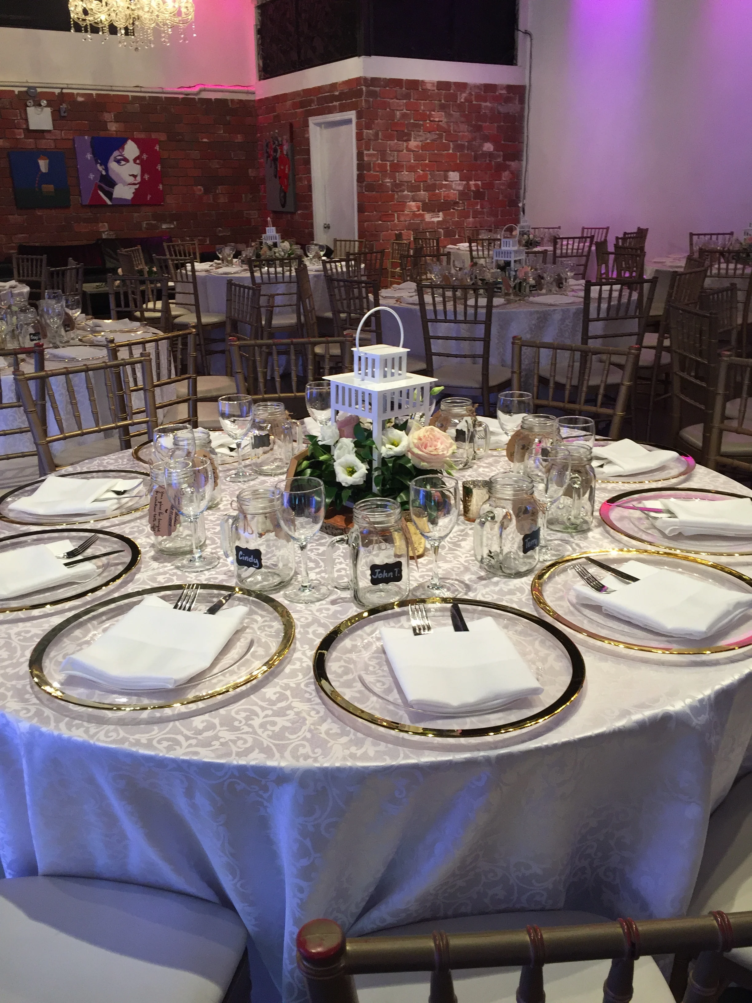 Mitzvah catering setup