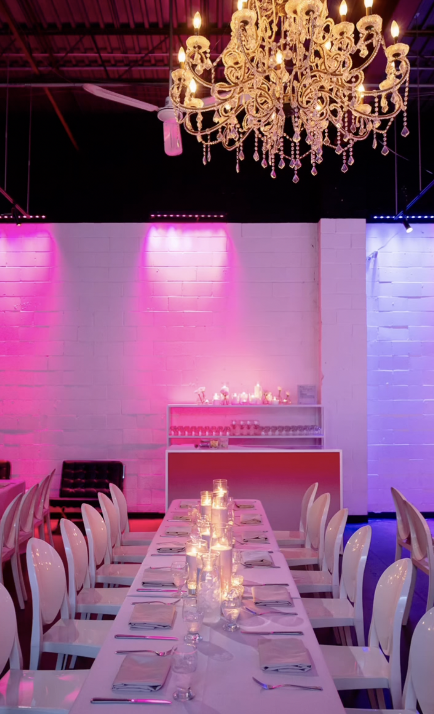 Holiday party lighting and entertainment