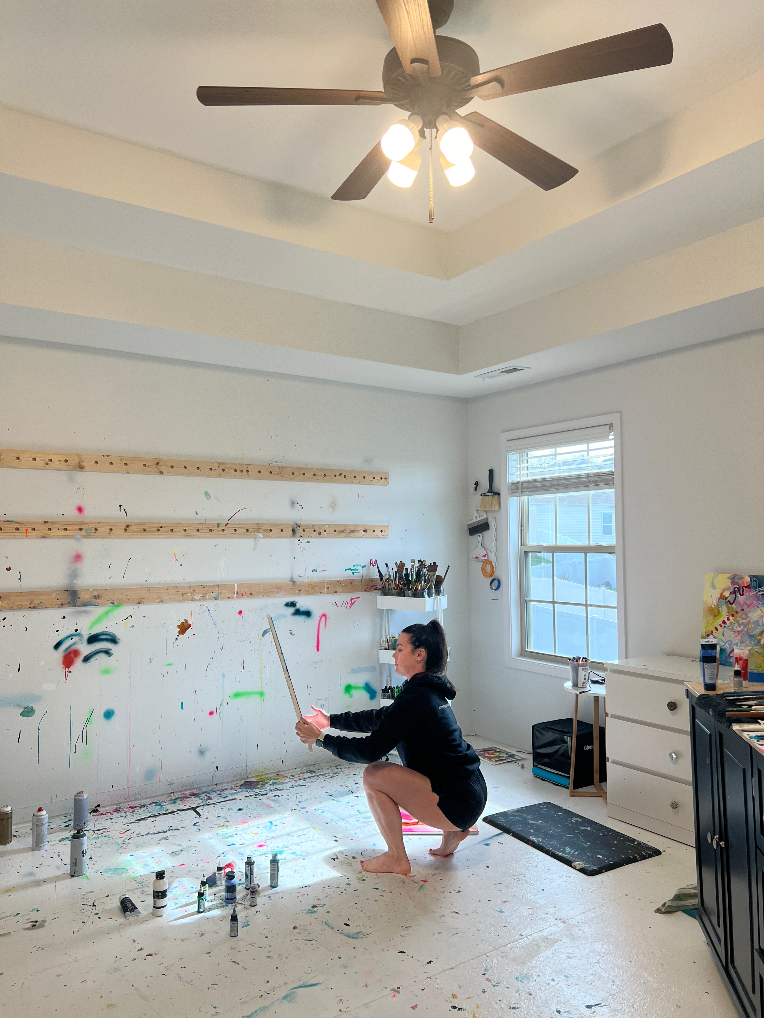 The studio during the making of Cheers!