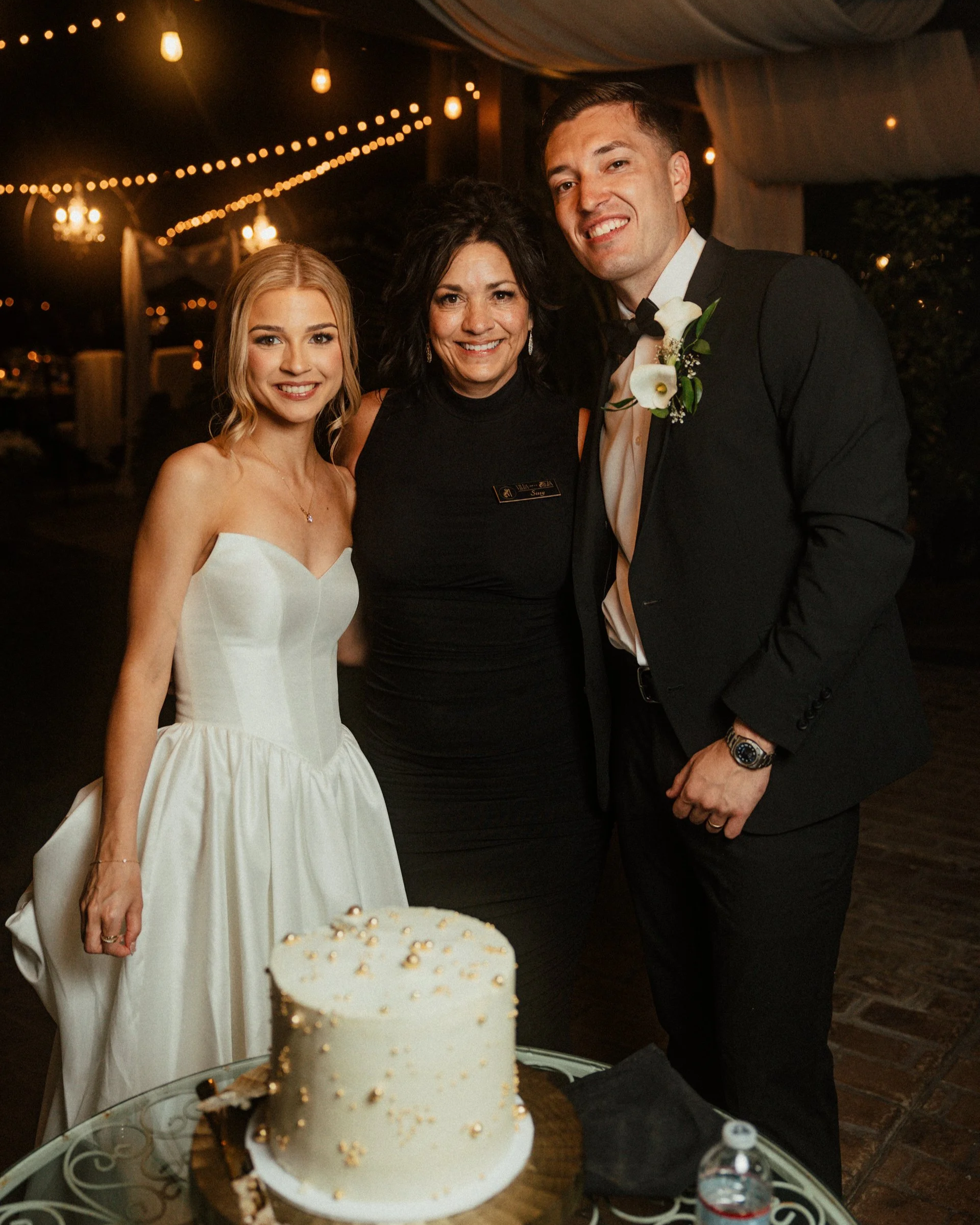 Villa de la Meza owners welcoming wedding guests with genuine hospitality
