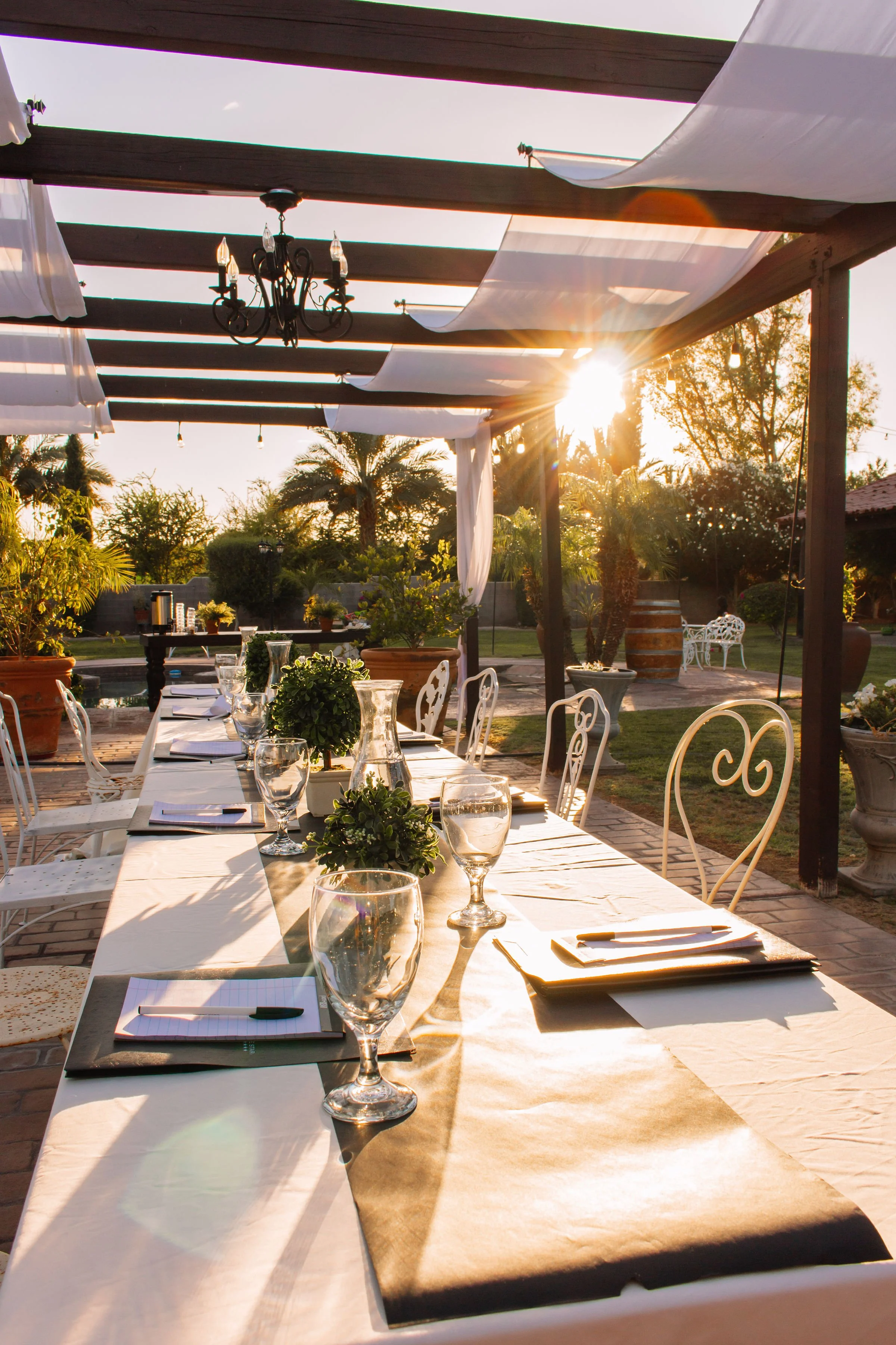 An evening gathering at Villa de la Meza