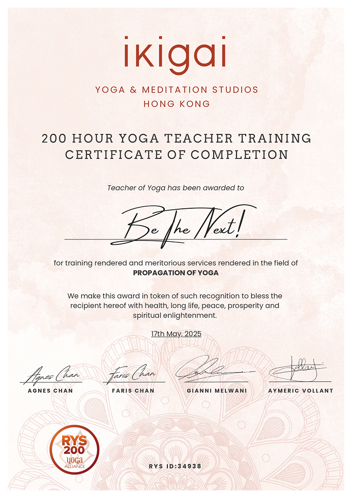 Yoga Certificate