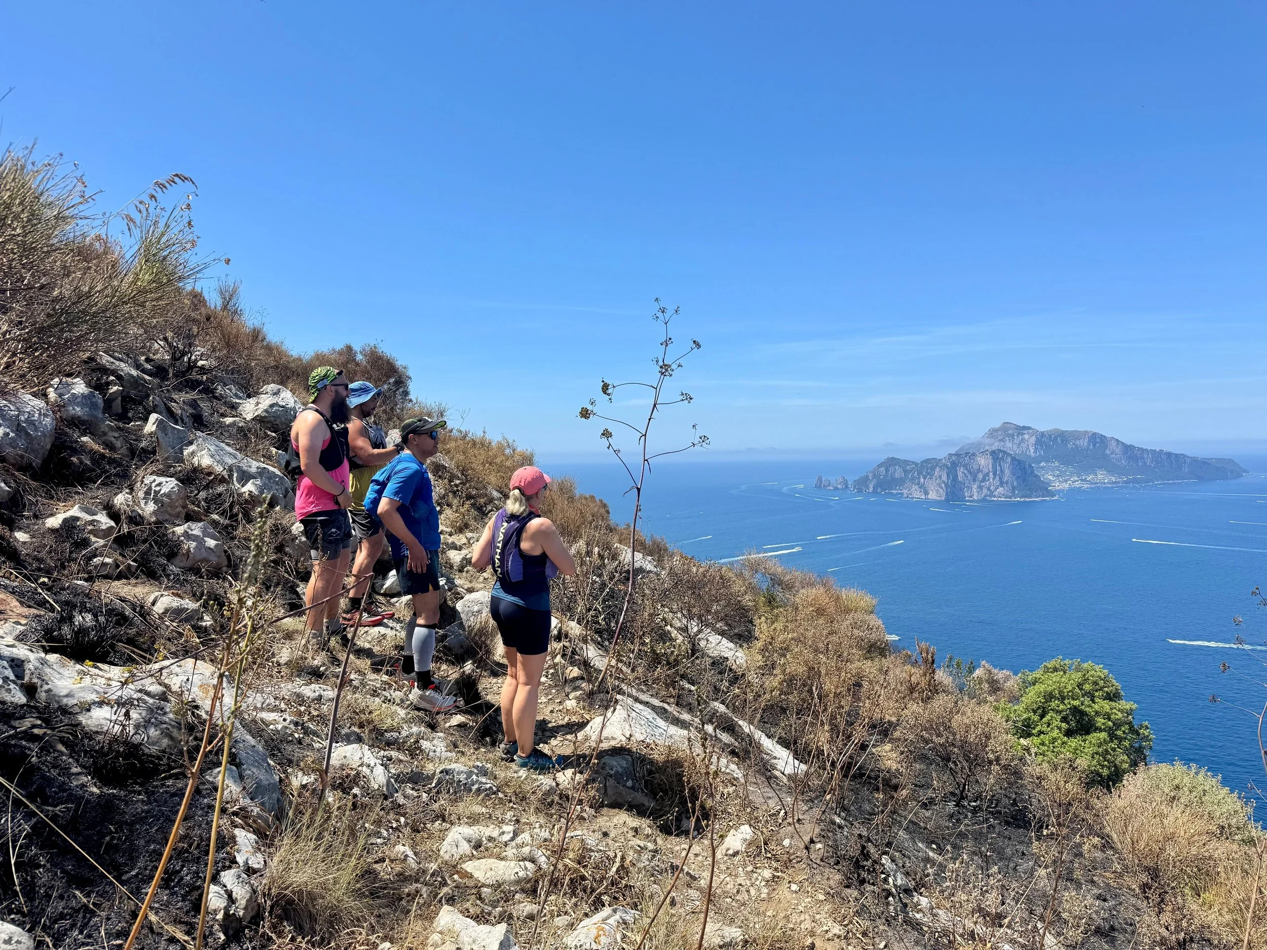 Trail running on the Amalfi Coast Path of the Gods