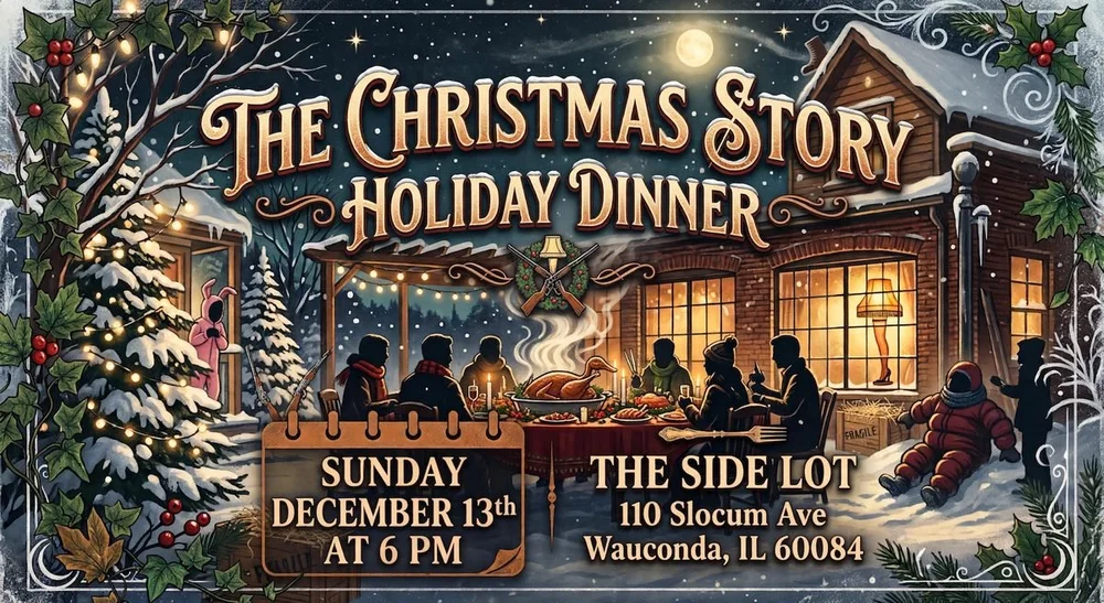 The Christmas Story Holiday Dinner at The Side Lot, Sunday December 13 at 6 PM