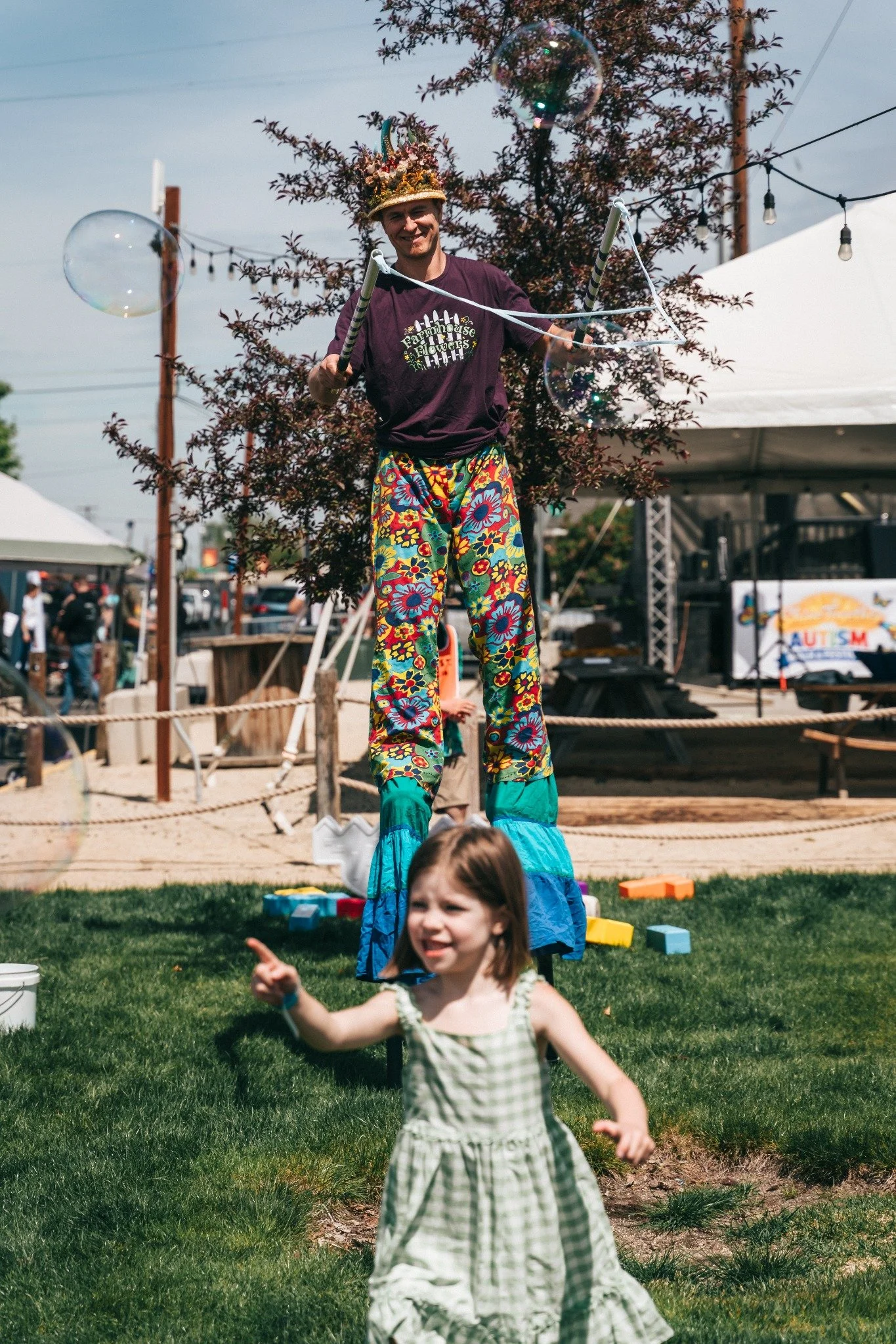 Bubble entertainment at a previous Shine Together festival