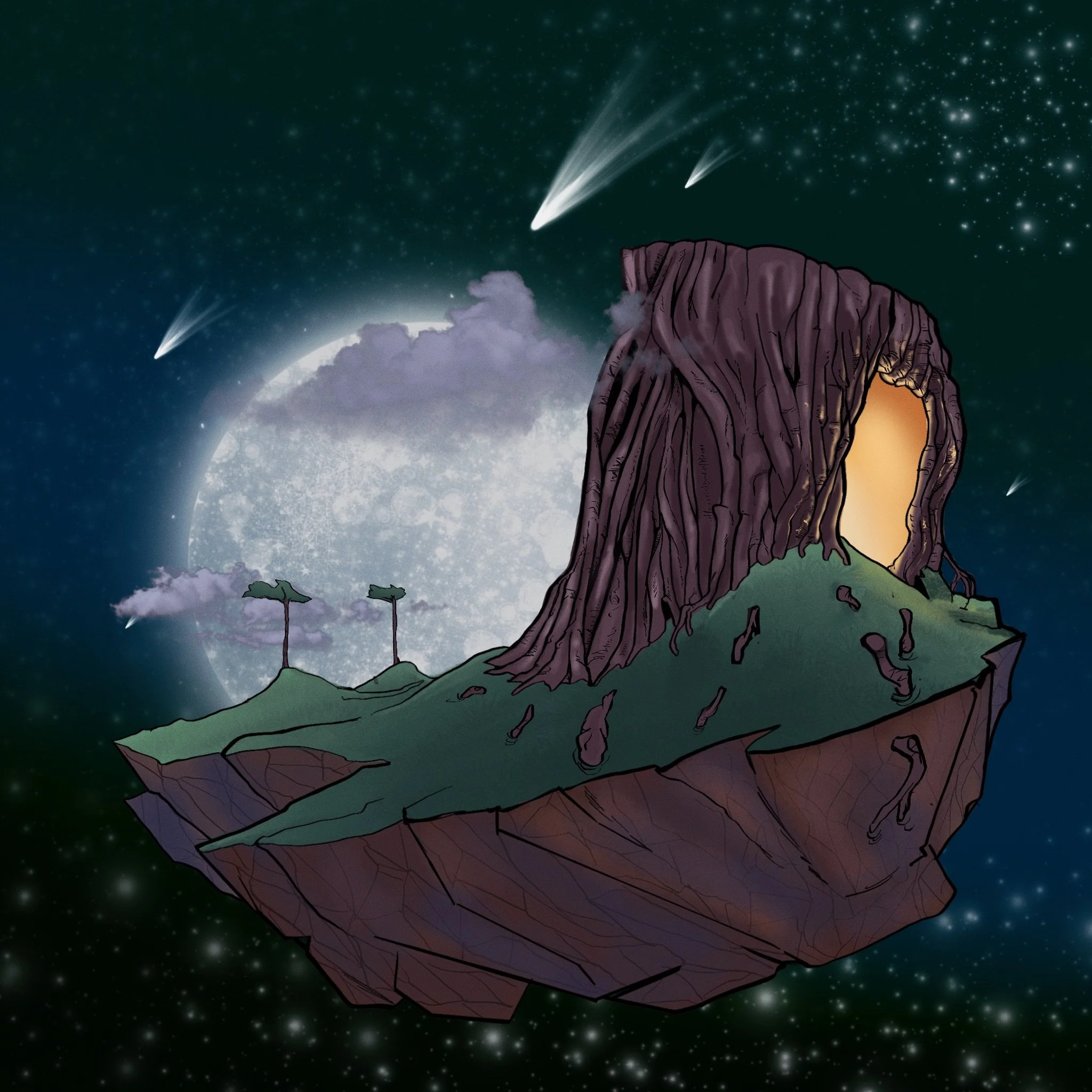 A glimpse of Aaru, the Fields of Eternity, comic art by Bryson Boutte