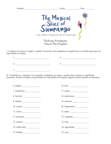 Vista previa de Enséñame inglés para The Magical Skies of Sumpango/Los cielos mágicos de Sumpango