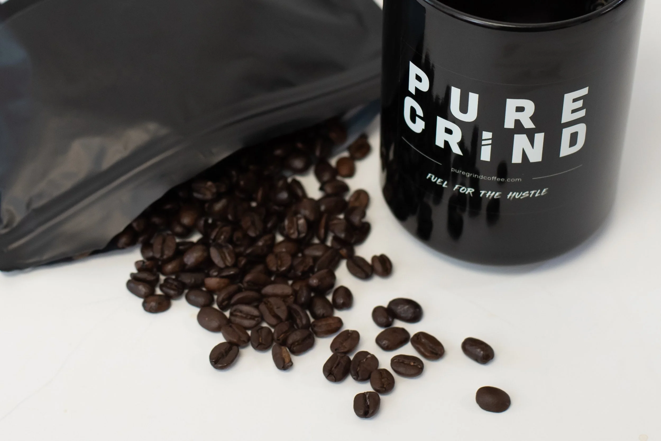 Pure Grind tin with whole beans