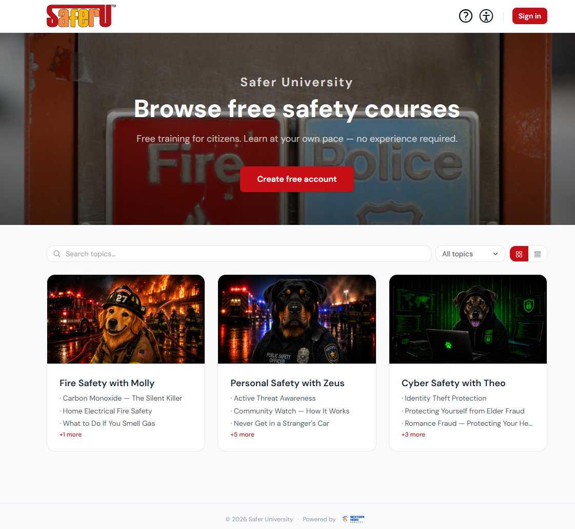 The SaferU portal