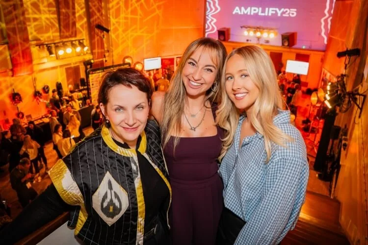 Group photograph of the Amplience team at the Amplify25 event venue.