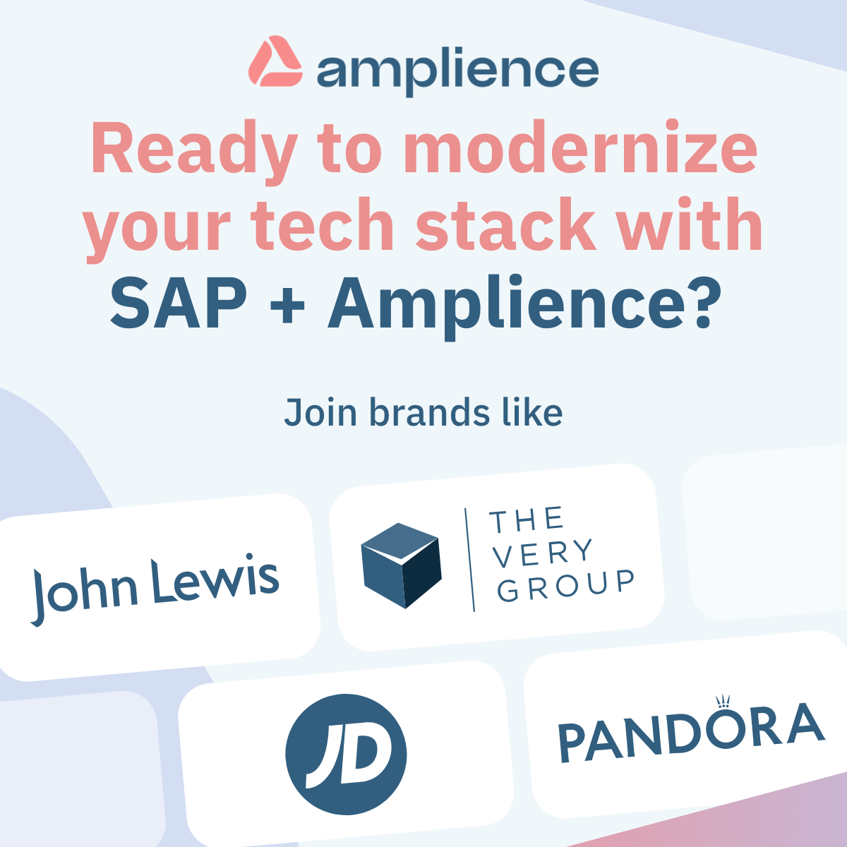 Amplience ad showcasing SAP integration