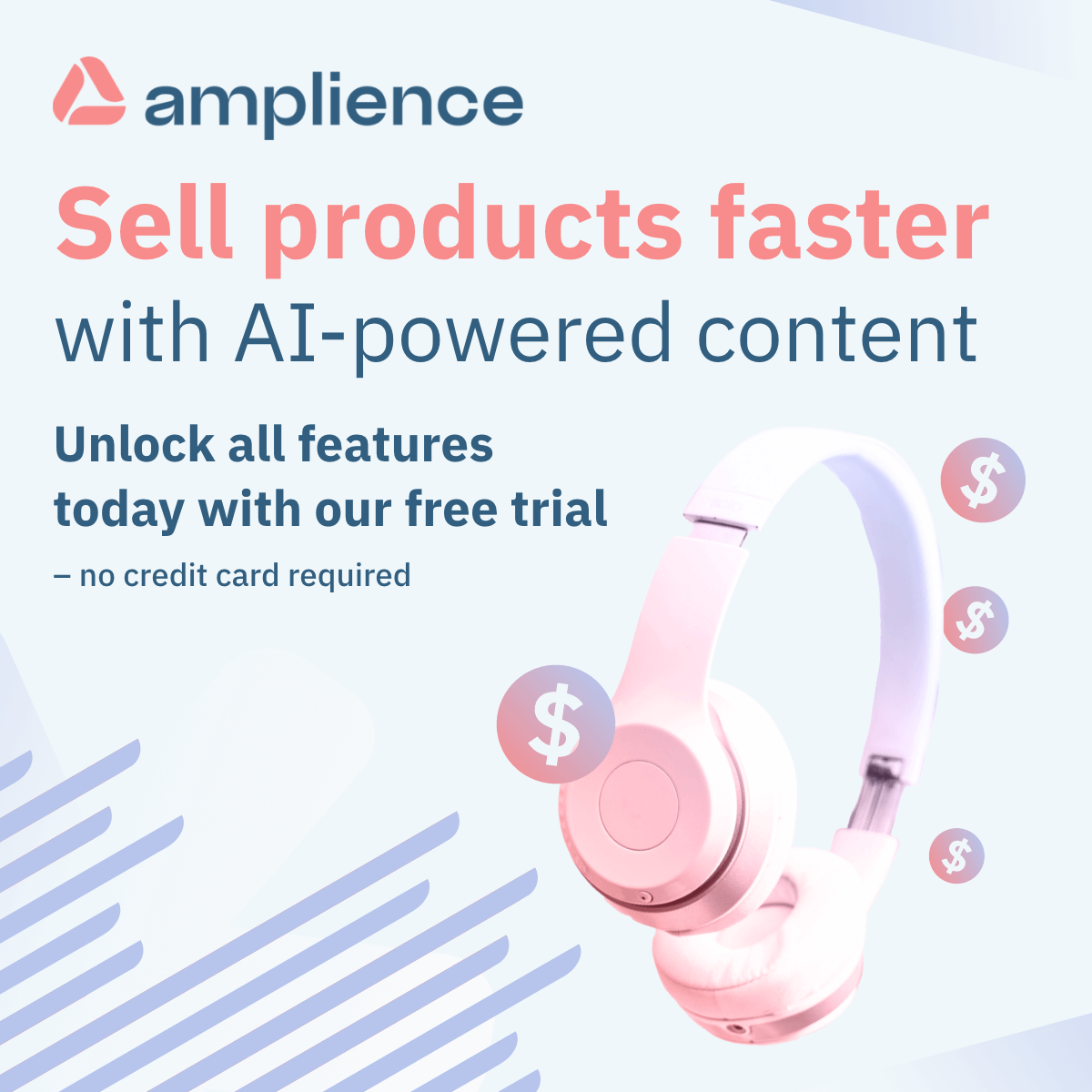 Amplience ad promoting AI-powered content