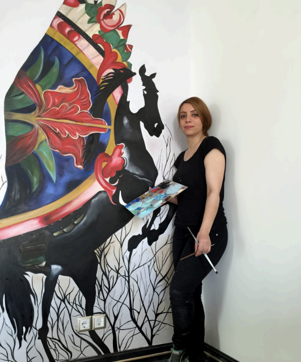 Artwork or portrait of Hasti Mousavi