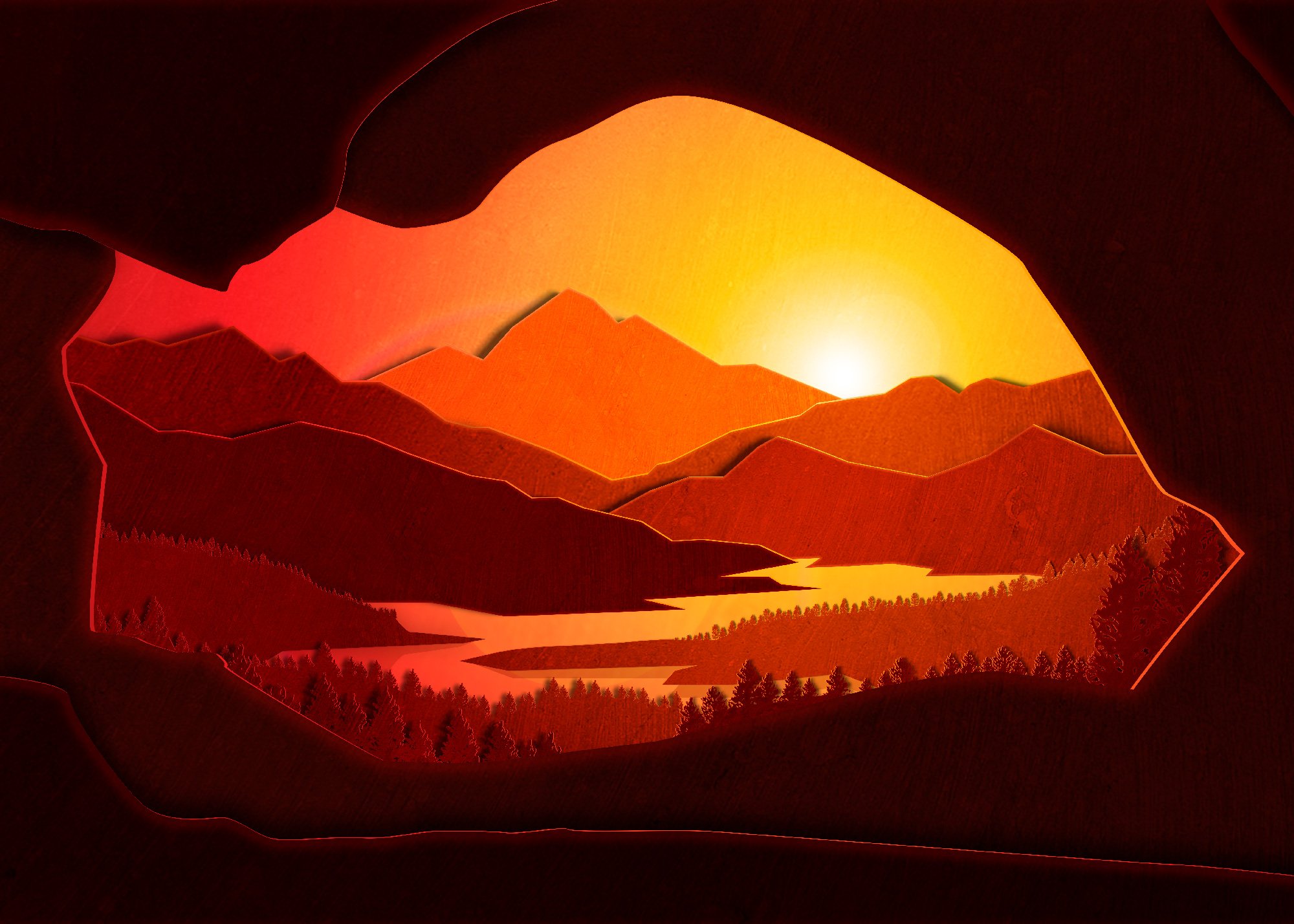 The Land of Nemean in the sunset