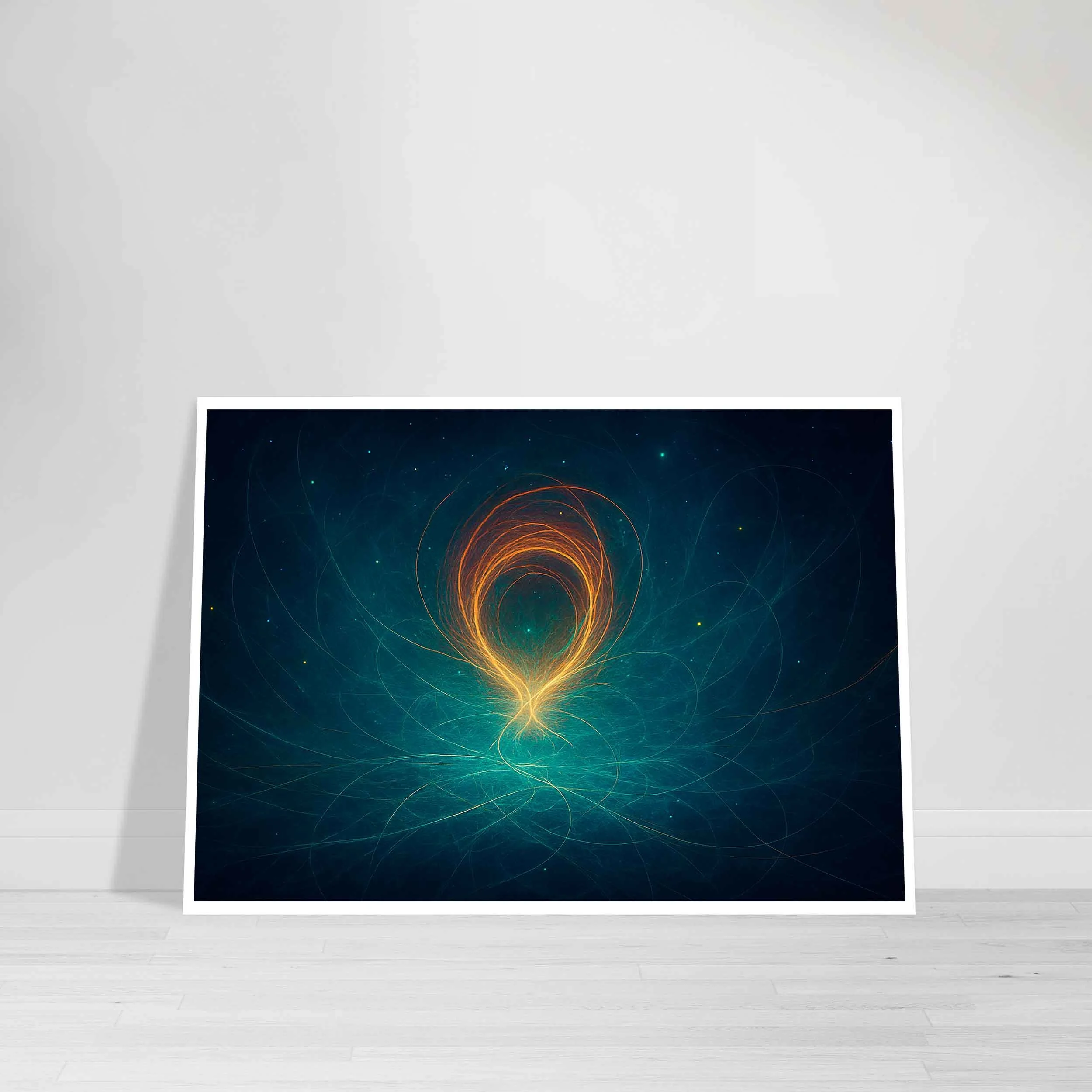 Am Abstact image of a fire ring repersenting a Window into the Lumen AI world