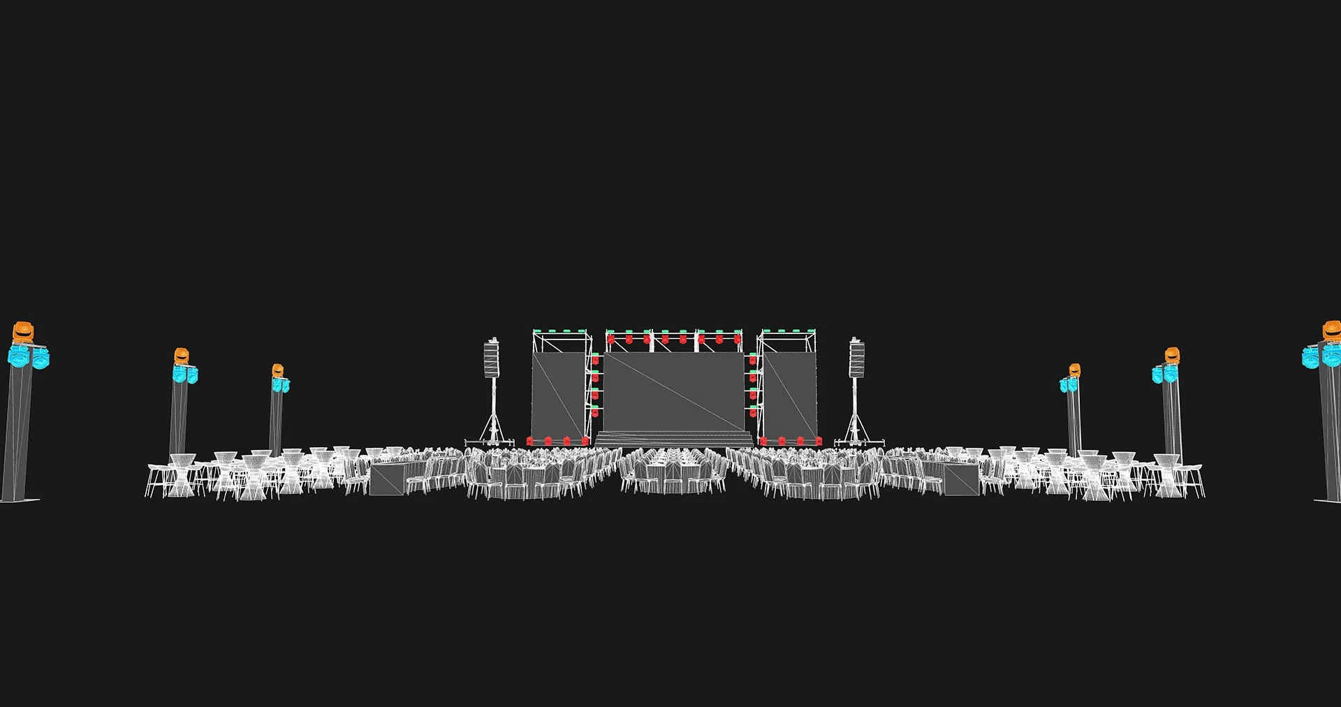 CAD view of the event design