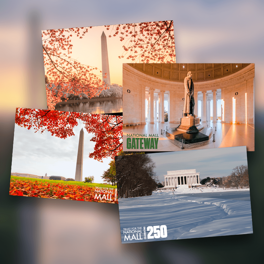 Friends of the National Mall member card and postcard bundle