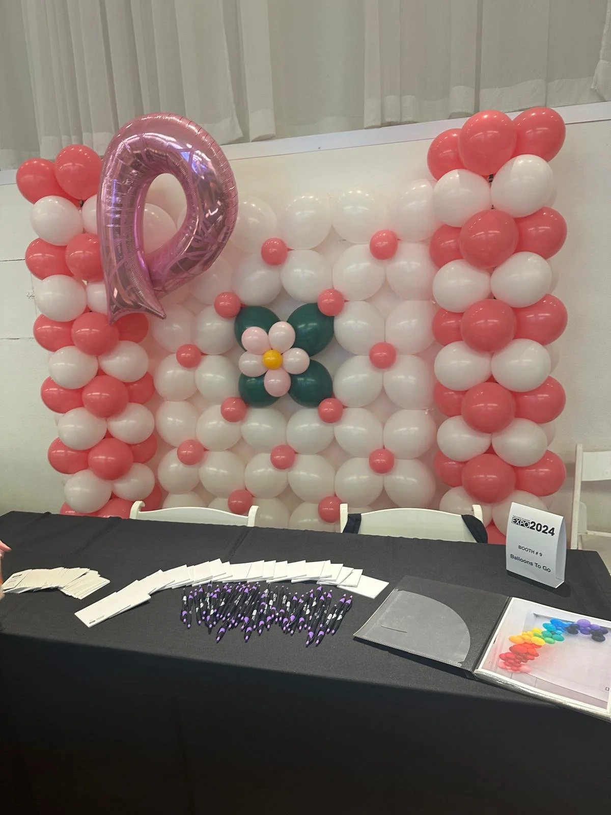 Pink balloon decor for Breast Cancer Awareness Month at an NYC event by Balloons To Go
