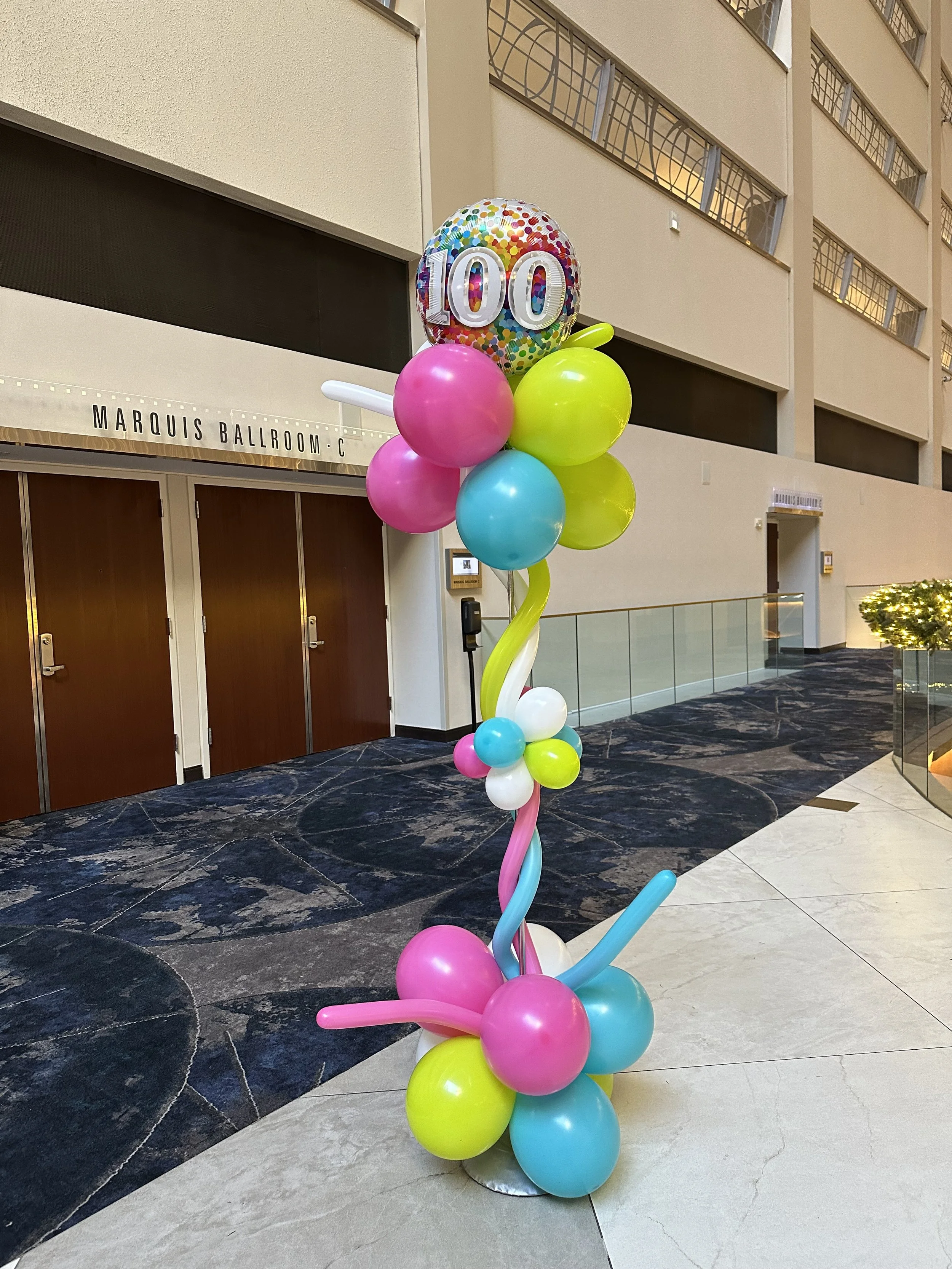 Toothbrush balloon sculpture NYC dental convention exhibition event