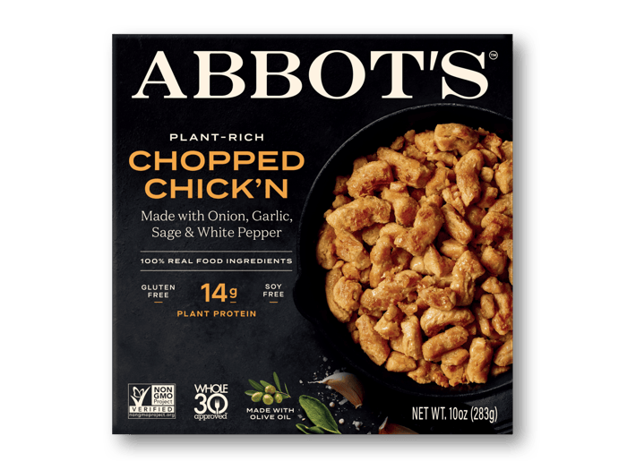 Retail Pack of Abbot's Plant-rich Chopped Chick'n