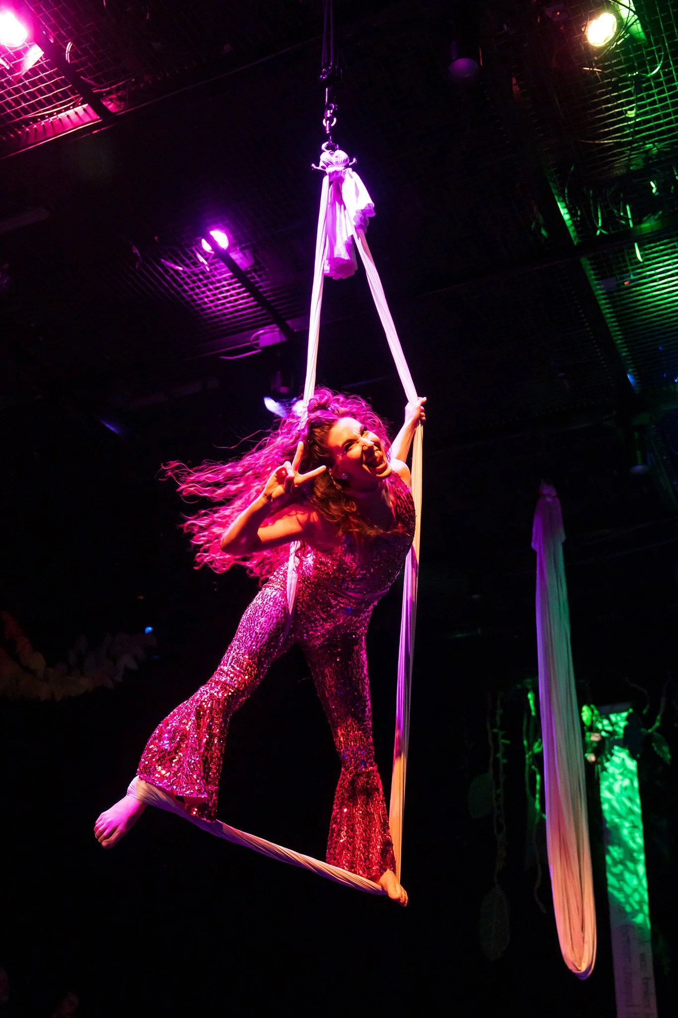 Merry dancing with joy