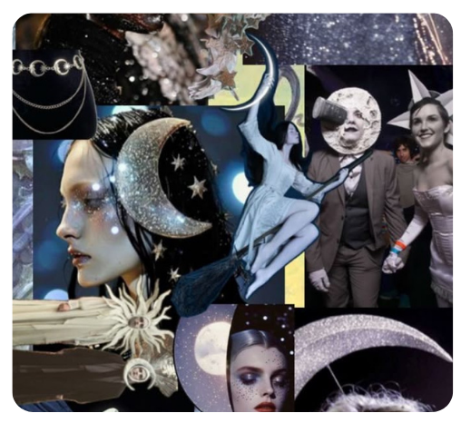 Celestial mood collage