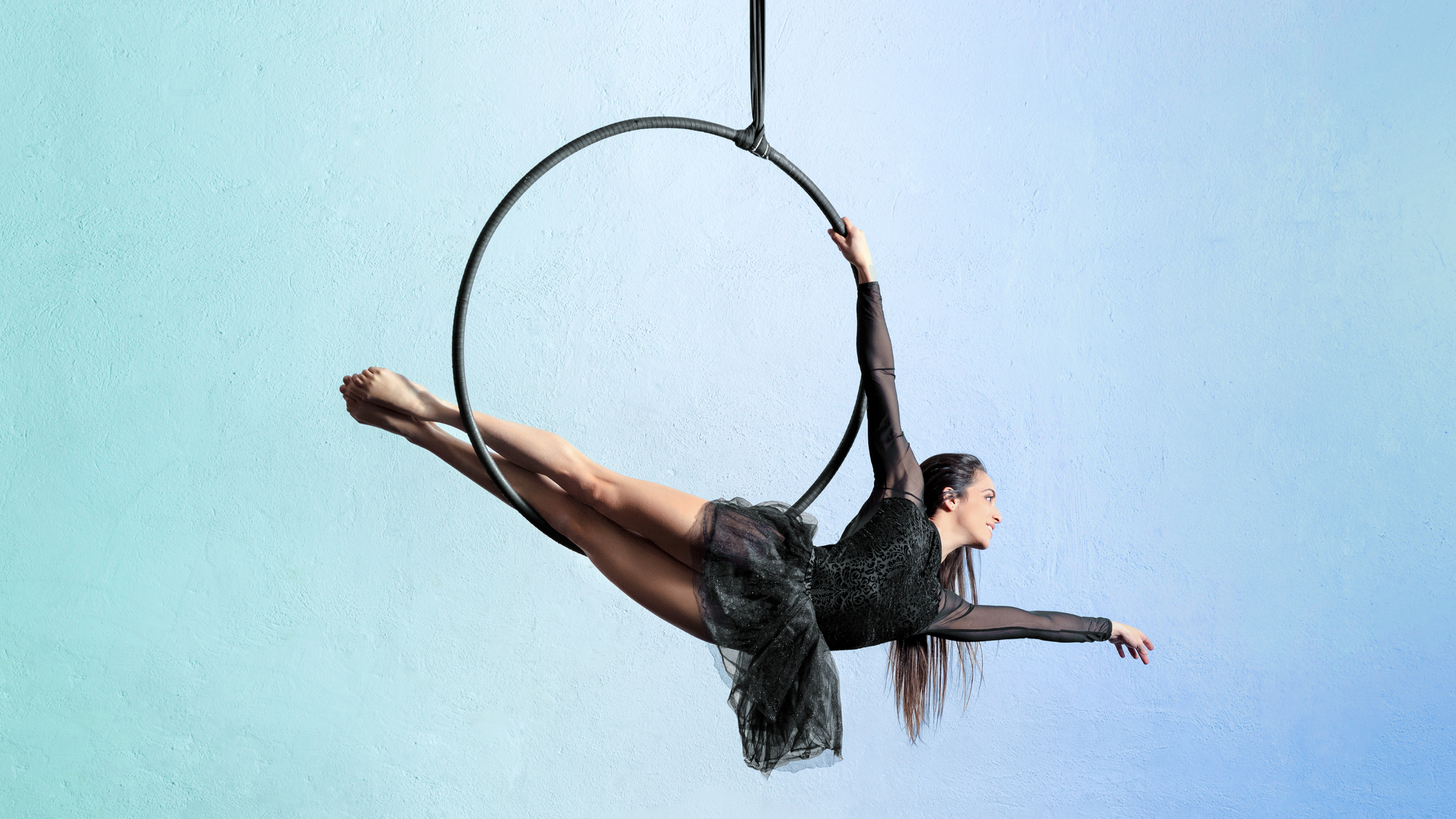 Aerialist on hoop