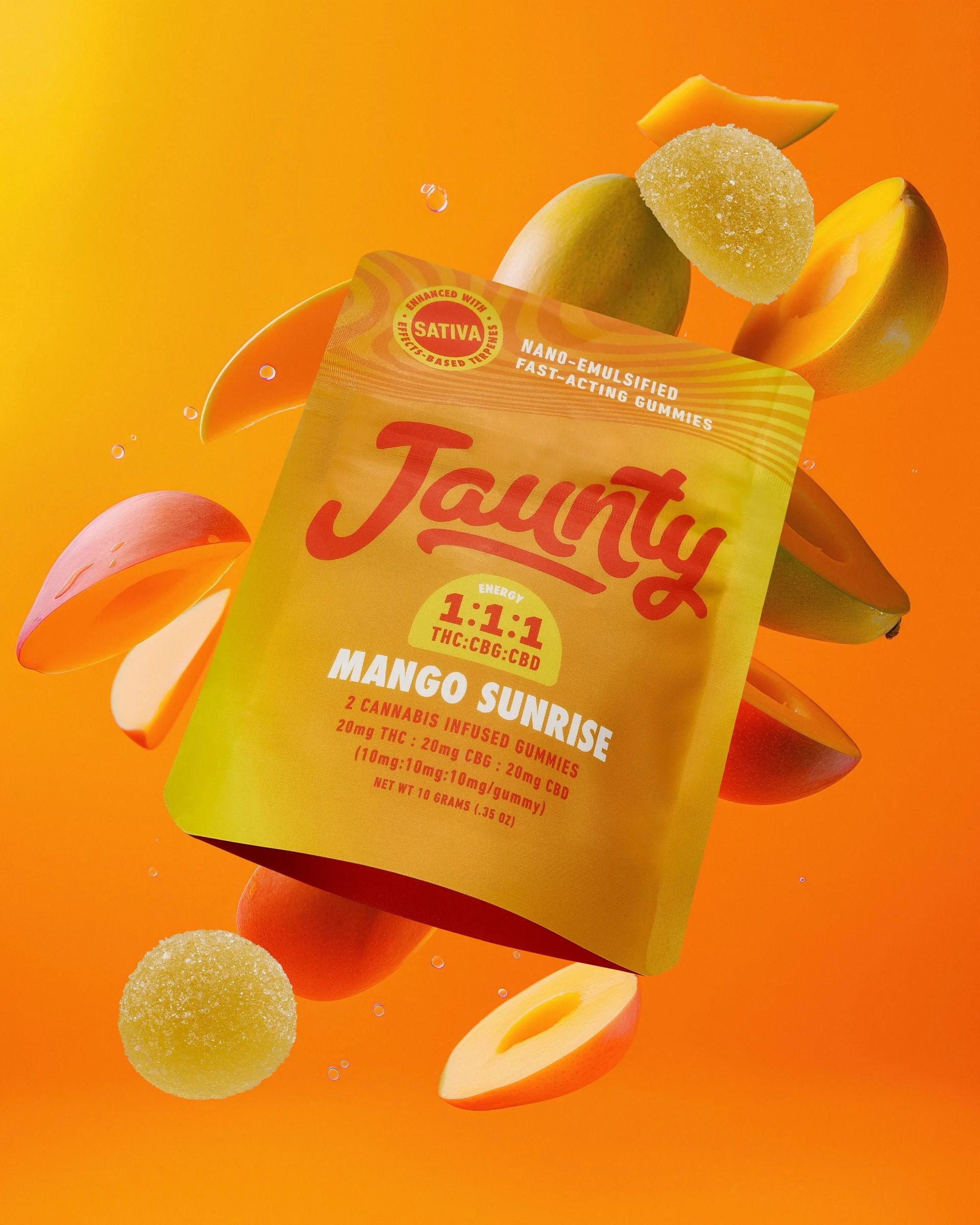 Jaunty Mango Sunrise gummies