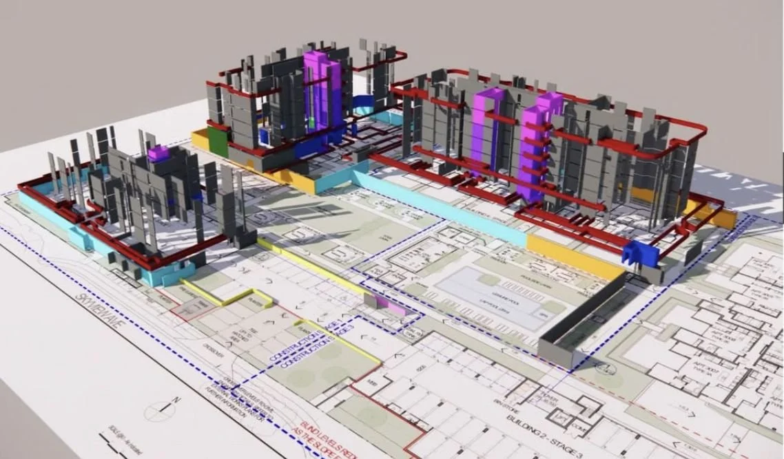 3D model of masonry across a multi-building commercial project