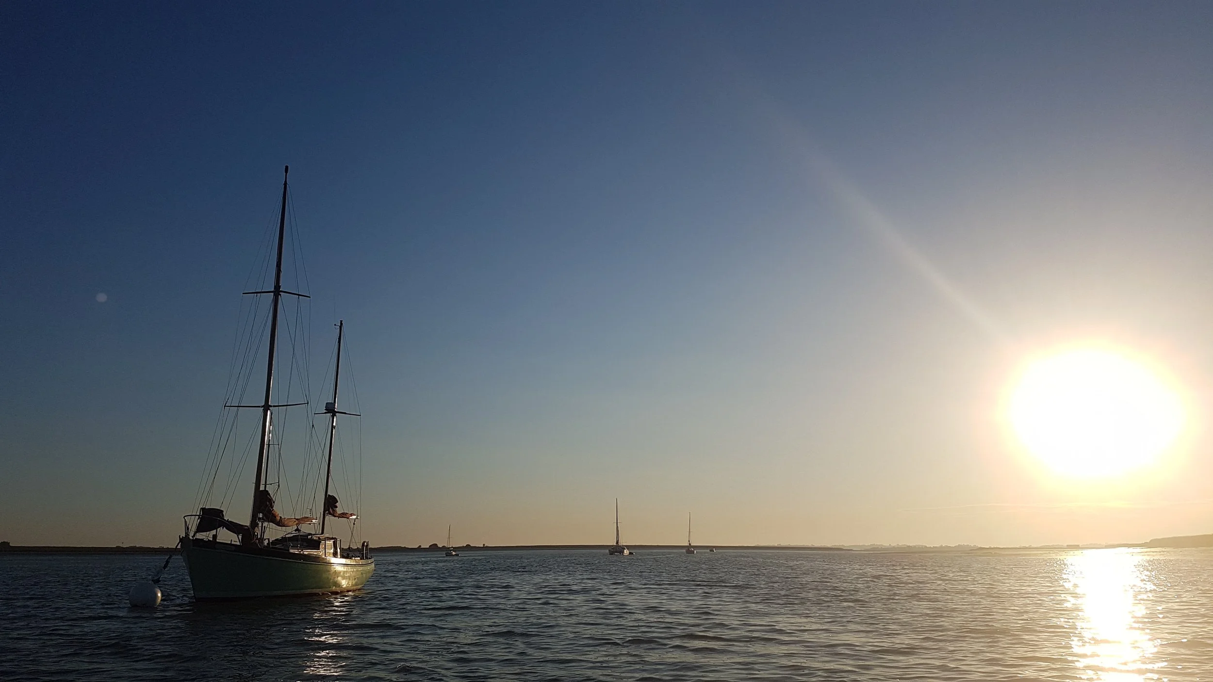 Peter Duck in the Pyefleet at sunset