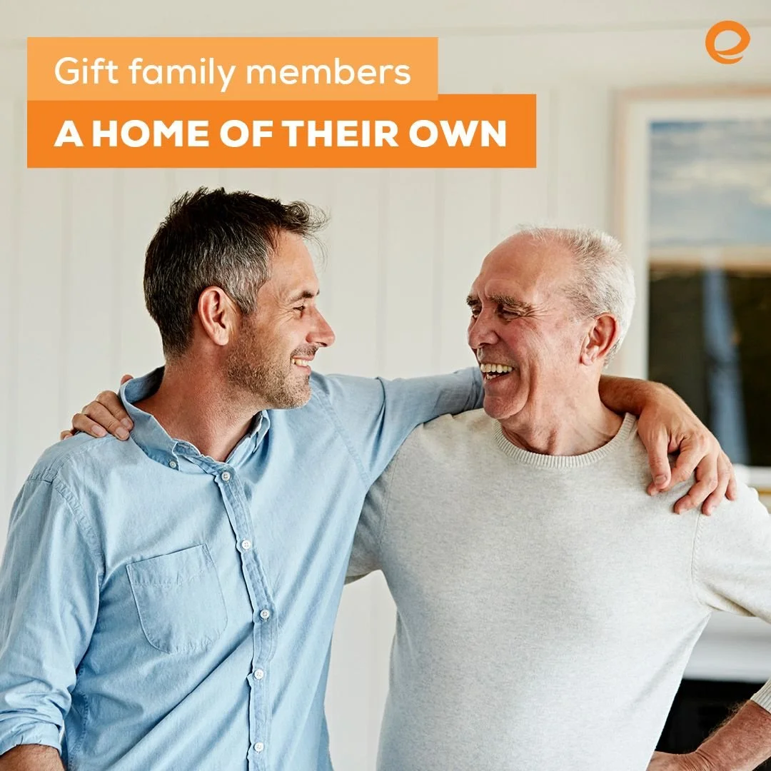 Family together at home