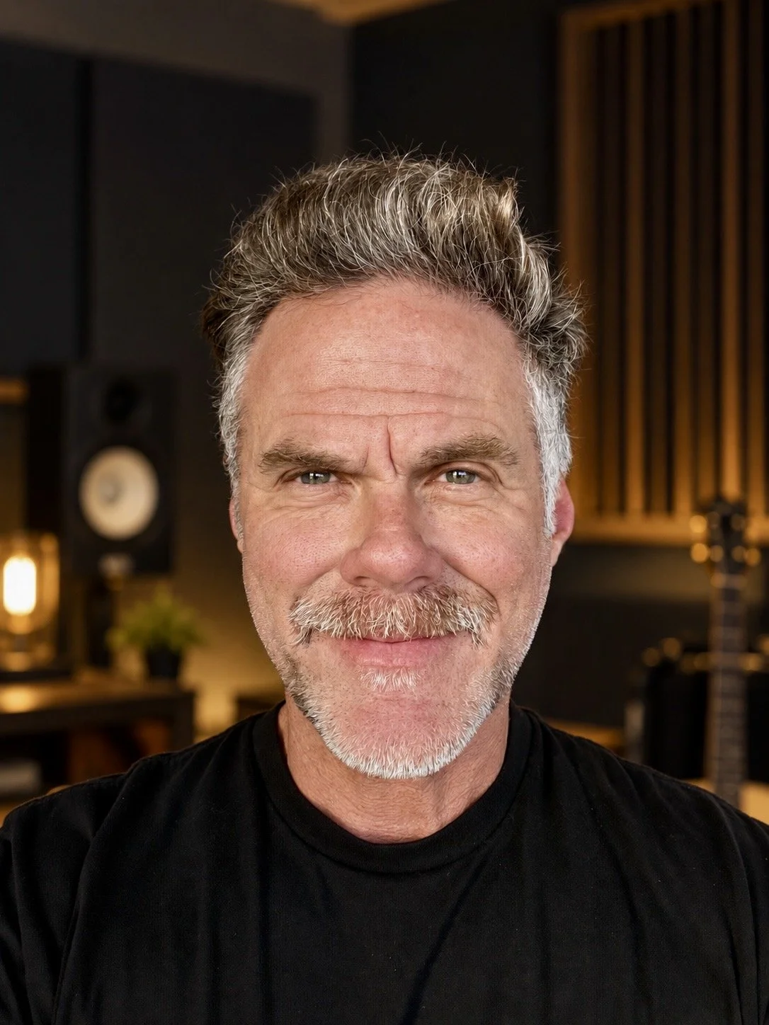 Mark Stuart in a music studio