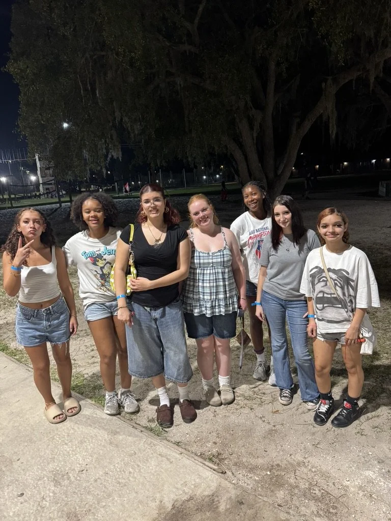 A group of Christ Fellowship teens gathered while serving together