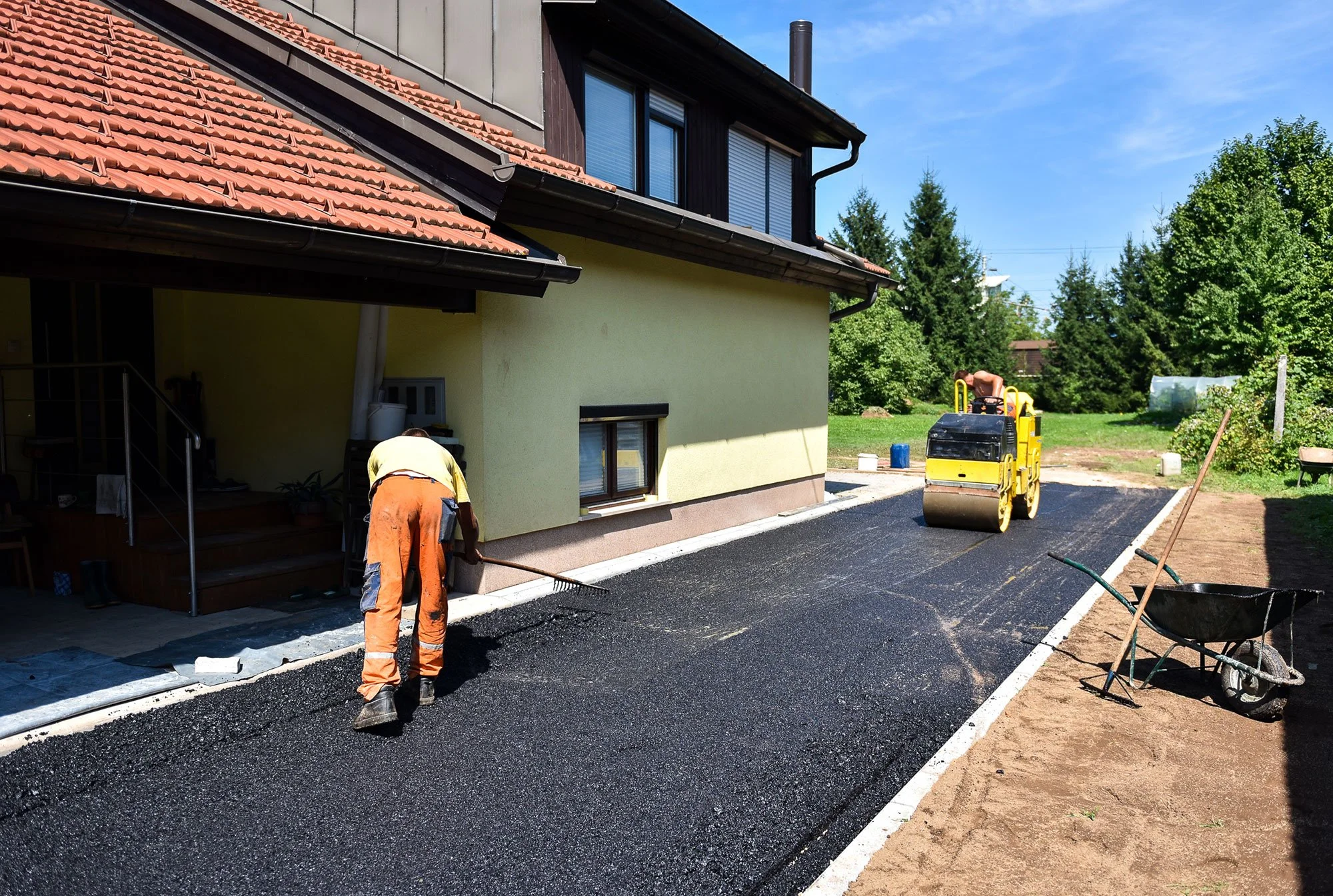 Reclaimed asphalt pavement stockpile ready for reuse