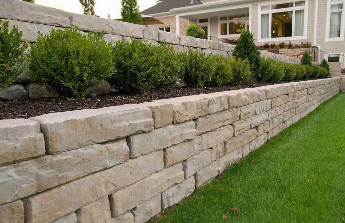Kodah block face detail, snapped limestone texture