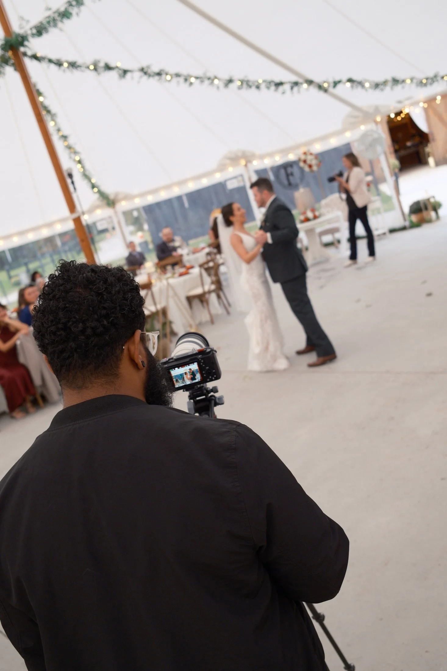 Stephen filming a couple’s first dance