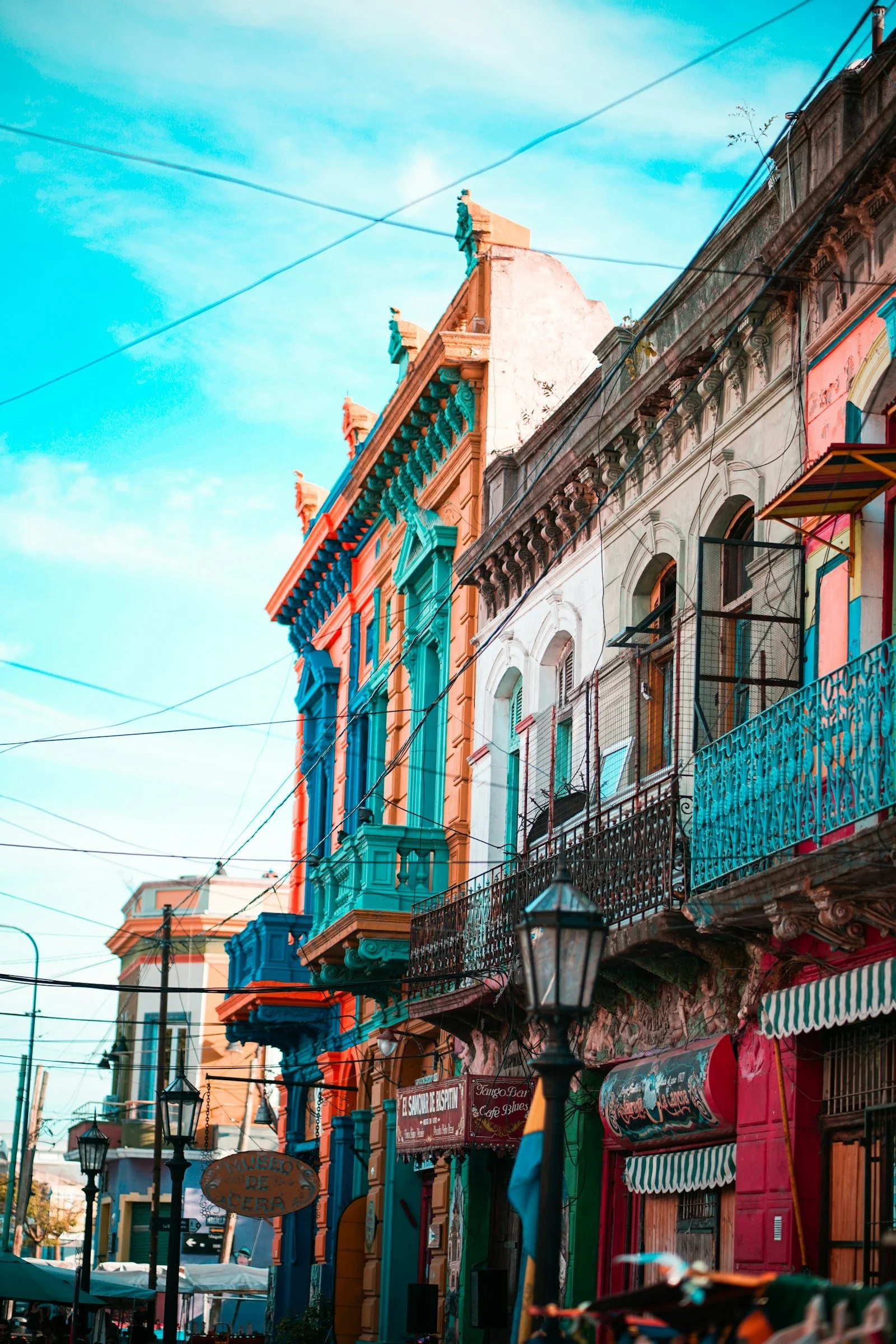 Colorful painted buildings in La Boca, Buenos Aires