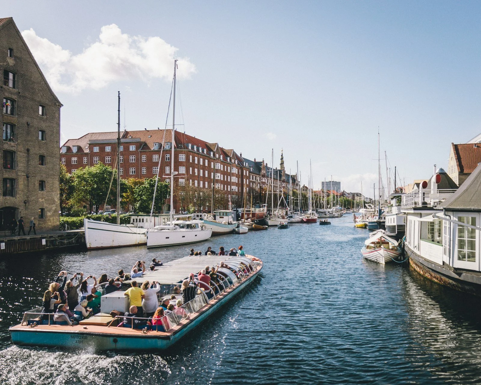 A canal boat tour in Copenhagen