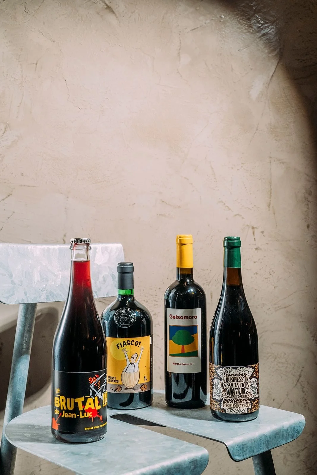 Selection of natural wines to take away