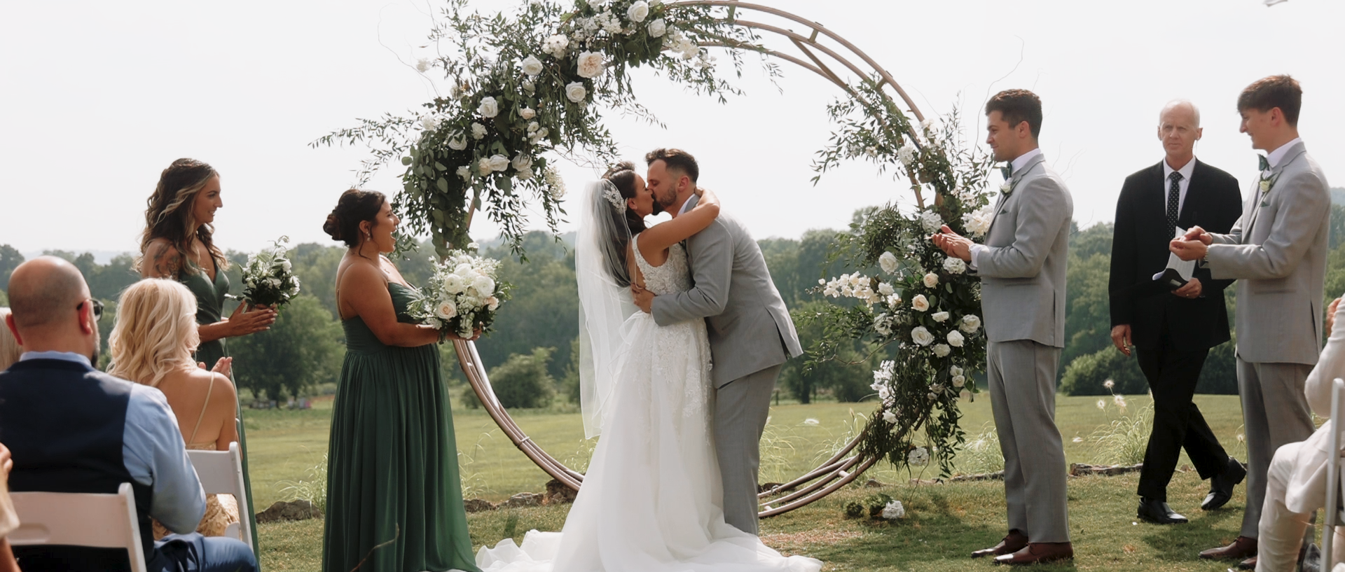 Newlyweds celebrating together