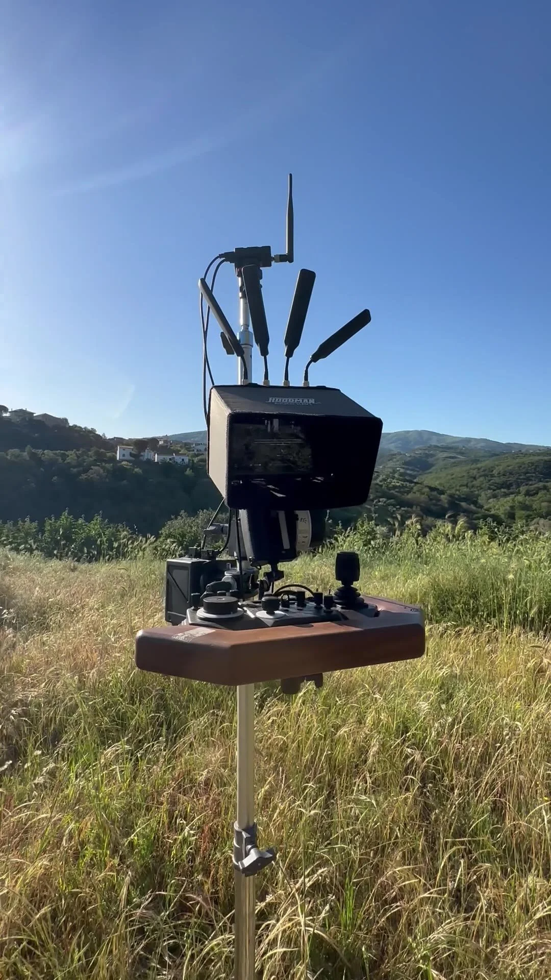 Alta 8 ground station monitor and Vaxis wireless video receiver on location